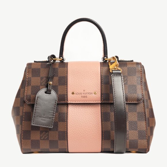 Louis Vuitton Bond Street BB Damier Ebene Canvas & Magnolia Leather Handbag - Picture 1 of 15